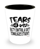 Funny Quality Control Safety Technologies Professor Teacher Shotglass Tears Of My Quality Control Safety Technologies Students