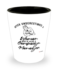 Campaign Manager Shotglass Never Underestimate A Woman Who Is Also A Campaign Manager Shot Glass