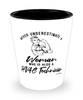 HVAC Technician Shotglass Never Underestimate A Woman Who Is Also A HVAC Tech Shot Glass