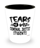 Funny Criminal Justice Professor Teacher Shotglass Tears Of My Criminal Justice Students