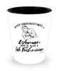 Lab Technician Shotglass Never Underestimate A Woman Who Is Also A Lab Tech Shot Glass
