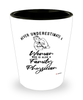 Family Physician Shotglass Never Underestimate A Woman Who Is Also A Family Physician Shot Glass