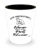 Parts Technician Shotglass Never Underestimate A Woman Who Is Also A Parts Tech Shot Glass