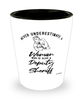 Deputy Sheriff Shotglass Never Underestimate A Woman Who Is Also A Deputy Sheriff Shot Glass