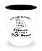 State Trooper Shotglass Never Underestimate A Woman Who Is Also A State Trooper Shot Glass