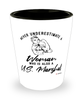 U.S. Marshal Shotglass Never Underestimate A Woman Who Is Also A U.S. Marshal Shot Glass