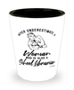 School Librarian Shotglass Never Underestimate A Woman Who Is Also A School Librarian Shot Glass
