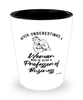 Professor of Business Shotglass Never Underestimate A Woman Who Is Also A Professor of Business Shot Glass