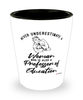 Professor of Education Shotglass Never Underestimate A Woman Who Is Also A Professor of Education Shot Glass