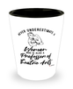 Professor of Theatre Arts Shotglass Never Underestimate A Woman Who Is Also A Professor of Theatre Arts Shot Glass