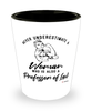 Professor of Law Shotglass Never Underestimate A Woman Who Is Also A Professor of Law Shot Glass
