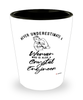 Crystal Engineer Shotglass Never Underestimate A Woman Who Is Also A Crystal Engineer Shot Glass