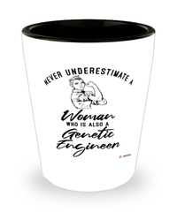 Genetic Engineer Shotglass Never Underestimate A Woman Who Is Also A Genetic Engineer Shot Glass
