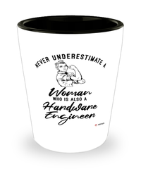 Hardware Engineer Shotglass Never Underestimate A Woman Who Is Also A Hardware Engineer Shot Glass
