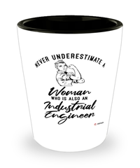 Industrial Engineer Shotglass Never Underestimate A Woman Who Is Also An Industrial Engineer Shot Glass