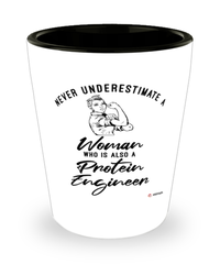 Protein Engineer Shotglass Never Underestimate A Woman Who Is Also A Protein Engineer Shot Glass