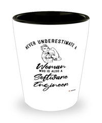 Software Engineer Shotglass Never Underestimate A Woman Who Is Also A Software Engineer Shot Glass