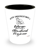 Structural Engineer Shotglass Never Underestimate A Woman Who Is Also A Structural Engineer Shot Glass
