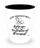 Nutritional Therapist Shotglass Never Underestimate A Woman Who Is Also A Nutritional Therapist Shot Glass