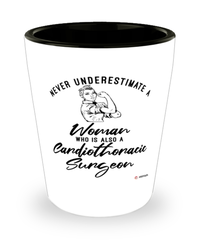Cardiothoracic Surgeon Shotglass Never Underestimate A Woman Who Is Also A Cardiothoracic Surgeon Shot Glass