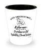 Developmental Disabilities Social Worker Shotglass Never Underestimate A Woman Who Is Also A DD Social Worker Shot Glass
