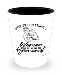 Agronomist Shotglass Never Underestimate A Woman Who Is Also An Agronomist Shot Glass