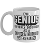 Funny Computer Information Systems Manager Mug Evil Genius Cleverly Disguised As A Computer and Information Systems Manager Coffee Cup 11oz 15oz White