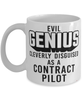 Funny Contract Pilot Mug Evil Genius Cleverly Disguised As A Contract Pilot Coffee Cup 11oz 15oz White