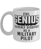 Funny Military Pilot Mug Evil Genius Cleverly Disguised As A Military Pilot Coffee Cup 11oz 15oz White