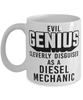 Funny Diesel Mechanic Mug Evil Genius Cleverly Disguised As A Diesel Mechanic Coffee Cup 11oz 15oz White