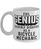 Funny Bicycle Mechanic Mug Evil Genius Cleverly Disguised As A Bicycle Mechanic Coffee Cup 11oz 15oz White