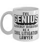 Funny Civil Litigation Lawyer Mug Evil Genius Cleverly Disguised As A Civil Litigation Lawyer Coffee Cup 11oz 15oz White