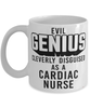 Funny Cardiac Nurse Mug Evil Genius Cleverly Disguised As A Cardiac Nurse Coffee Cup 11oz 15oz White