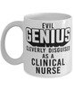 Funny Clinical Nurse Mug Evil Genius Cleverly Disguised As A Clinical Nurse Coffee Cup 11oz 15oz White