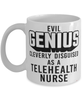 Funny Telehealth Nurse Mug Evil Genius Cleverly Disguised As A Telehealth Nurse Coffee Cup 11oz 15oz White