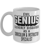 Funny Curriculum Instruction Specialist Mug Evil Genius Cleverly Disguised As A Curriculum and Instruction Specialist Coffee Cup 11oz 15oz White