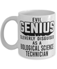 Funny Biological Science Technician Mug Evil Genius Cleverly Disguised As A Biological Science Technician Coffee Cup 11oz 15oz White