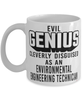 Funny Environmental Engineering Technician Mug Evil Genius Cleverly Disguised As An Environmental Engineering Technician Coffee Cup 11oz 15oz White