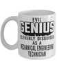 Funny Mechanical Engineering Technician Mug Evil Genius Cleverly Disguised As A Mechanical Engineering Technician Coffee Cup 11oz 15oz White