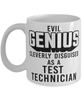 Funny Test Technician Mug Evil Genius Cleverly Disguised As A Test Technician Coffee Cup 11oz 15oz White