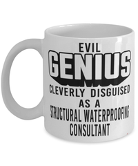 Funny Structural Waterproofing Consultant Mug Evil Genius Cleverly Disguised As A Structural Waterproofing Consultant Coffee Cup 11oz 15oz White