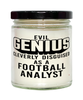 Funny Football Analyst Candle Evil Genius Cleverly Disguised As A Football Analyst 9oz Vanilla Scented Candles Soy Wax