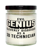 Funny 3D Technician Candle Evil Genius Cleverly Disguised As A 3D Technician 9oz Vanilla Scented Candles Soy Wax