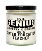 Funny Gifted Education Teacher Candle Evil Genius Cleverly Disguised As A Gifted Education Teacher 9oz Vanilla Scented Candles Soy Wax