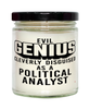 Funny Political Analyst Candle Evil Genius Cleverly Disguised As A Political Analyst 9oz Vanilla Scented Candles Soy Wax