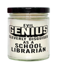 Funny School Librarian Candle Evil Genius Cleverly Disguised As A School Librarian 9oz Vanilla Scented Candles Soy Wax