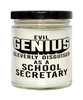 Funny School Secretary Candle Evil Genius Cleverly Disguised As A School Secretary 9oz Vanilla Scented Candles Soy Wax