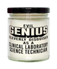 Funny Clinical Laboratory Science Technician Candle Evil Genius Cleverly Disguised As A Clinical Laboratory Science Technician 9oz Vanilla Scented Candles Soy Wax