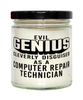 Funny Computer Repair Technician Candle Evil Genius Cleverly Disguised As A Computer Repair Technician 9oz Vanilla Scented Candles Soy Wax