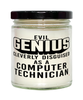 Funny Computer Technician Candle Evil Genius Cleverly Disguised As A Computer Technician 9oz Vanilla Scented Candles Soy Wax